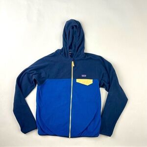 Patagonia Blue and Yellow Hooded Jacket